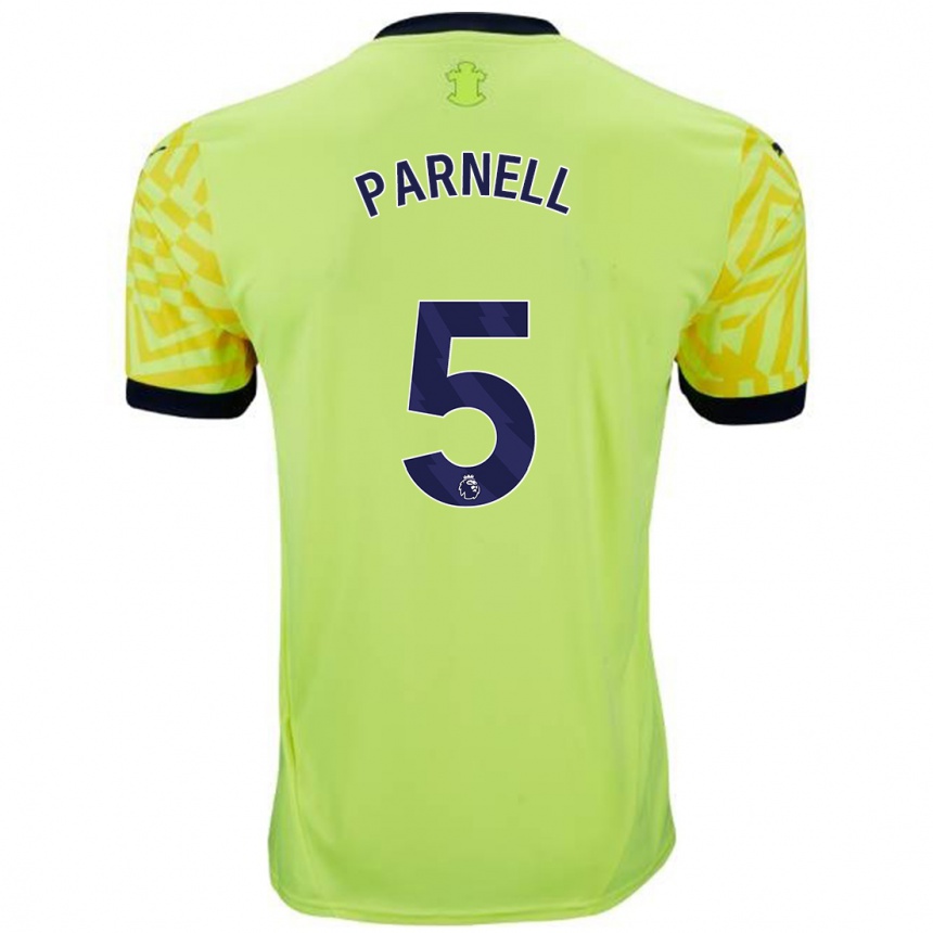 Niño Fútbol Camiseta Rosanna Parnell #5 Amarillo 2ª Equipación 2024/25 Perú