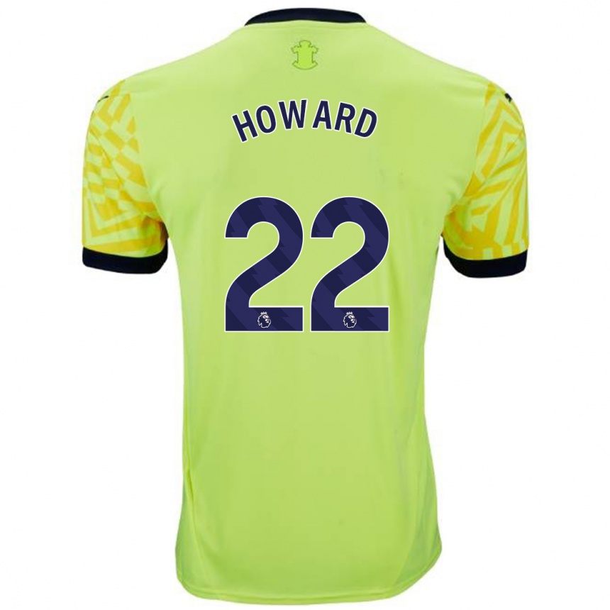 Niño Fútbol Camiseta Bethany-May Howard #22 Amarillo 2ª Equipación 2024/25 Perú