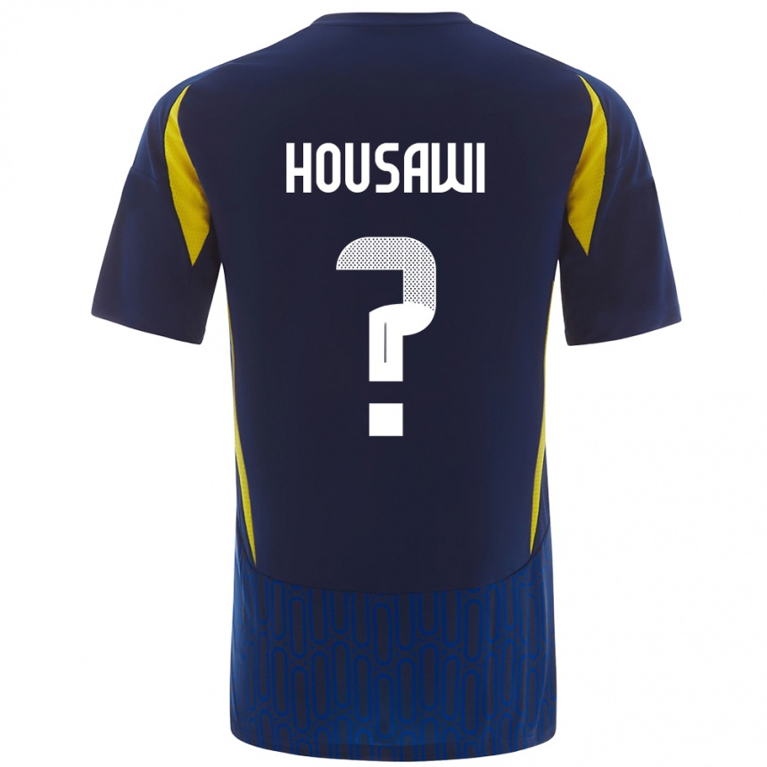 Niño Fútbol Camiseta Asser Housawi #0 Azul Amarillo 2ª Equipación 2024/25 Perú