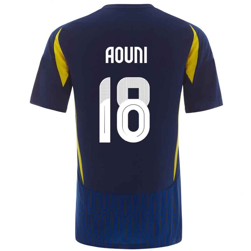 Niño Fútbol Camiseta Samia Aouni #18 Azul Amarillo 2ª Equipación 2024/25 Perú