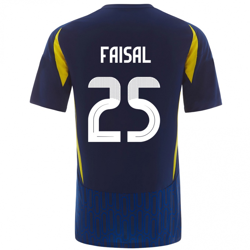 Niño Fútbol Camiseta Samira Faisal #25 Azul Amarillo 2ª Equipación 2024/25 Perú