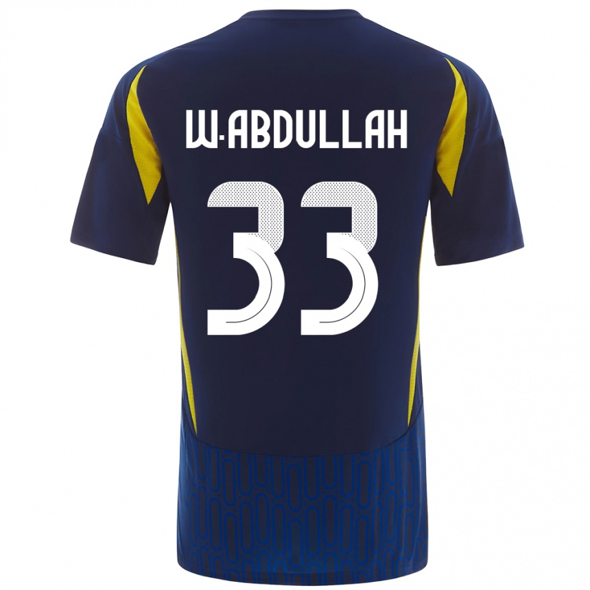 Niño Fútbol Camiseta Waleed Abdullah #33 Azul Amarillo 2ª Equipación 2024/25 Perú