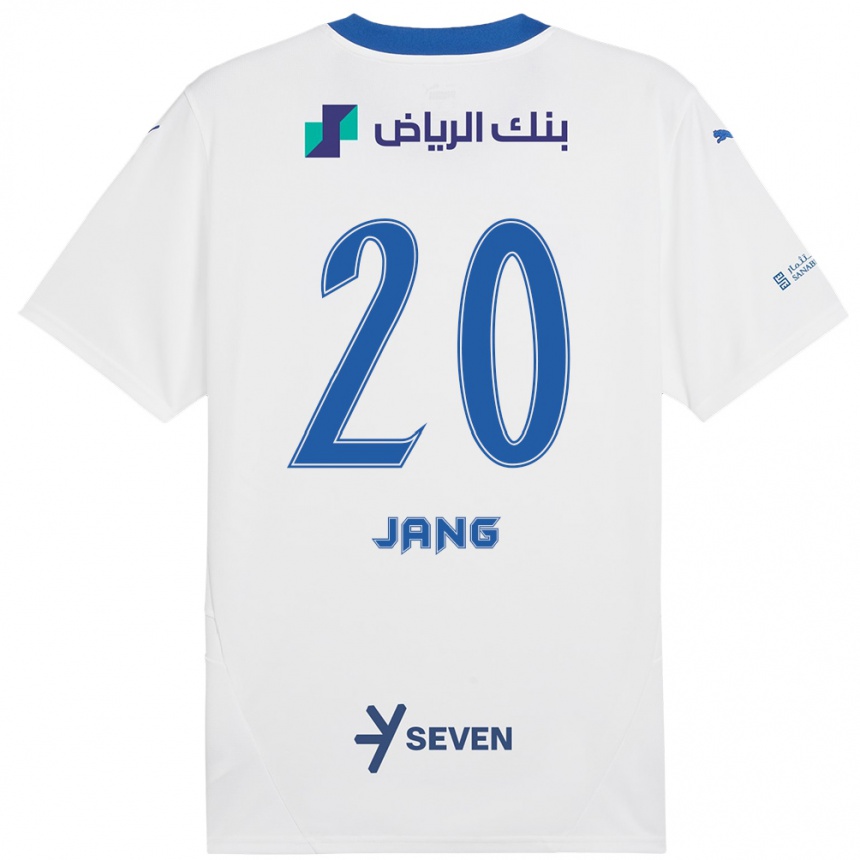 Niño Fútbol Camiseta Hyun-Soo Jang #20 Blanco Azul 2ª Equipación 2024/25 Perú