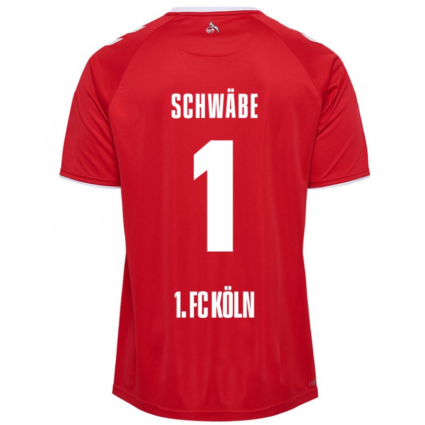 Niño Fútbol Camiseta Marvin Schwäbe #1 Rojo Blanco 2ª Equipación 2024/25 Perú