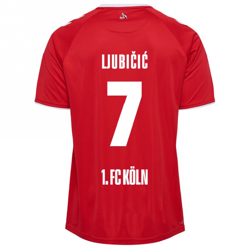 Niño Fútbol Camiseta Dejan Ljubicic #7 Rojo Blanco 2ª Equipación 2024/25 Perú