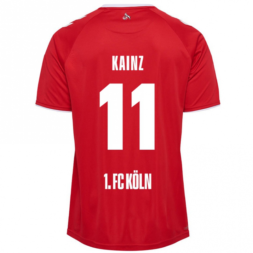 Niño Fútbol Camiseta Florian Kainz #11 Rojo Blanco 2ª Equipación 2024/25 Perú