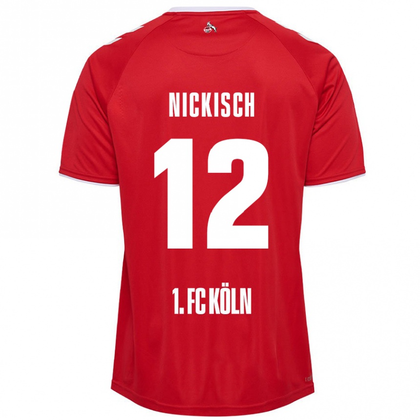 Niño Fútbol Camiseta Jonas Nickisch #12 Rojo Blanco 2ª Equipación 2024/25 Perú