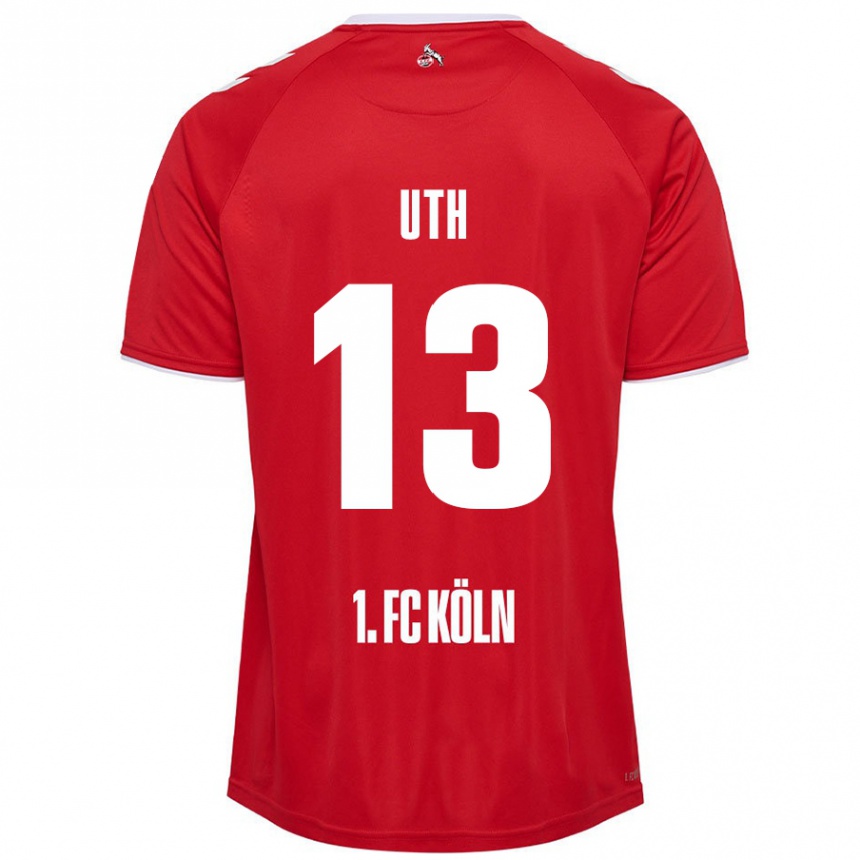 Niño Fútbol Camiseta Mark Uth #13 Rojo Blanco 2ª Equipación 2024/25 Perú