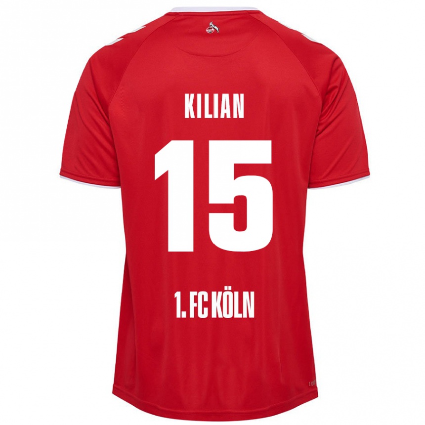 Niño Fútbol Camiseta Luca Kilian #15 Rojo Blanco 2ª Equipación 2024/25 Perú