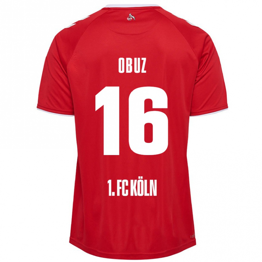 Niño Fútbol Camiseta Marvin Obuz #16 Rojo Blanco 2ª Equipación 2024/25 Perú