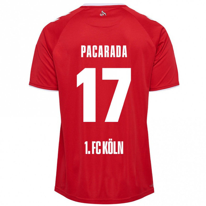 Niño Fútbol Camiseta Leart Paçarada #17 Rojo Blanco 2ª Equipación 2024/25 Perú