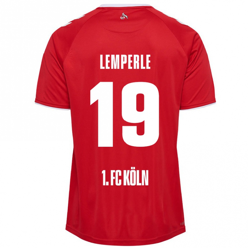 Niño Fútbol Camiseta Tim Lemperle #19 Rojo Blanco 2ª Equipación 2024/25 Perú