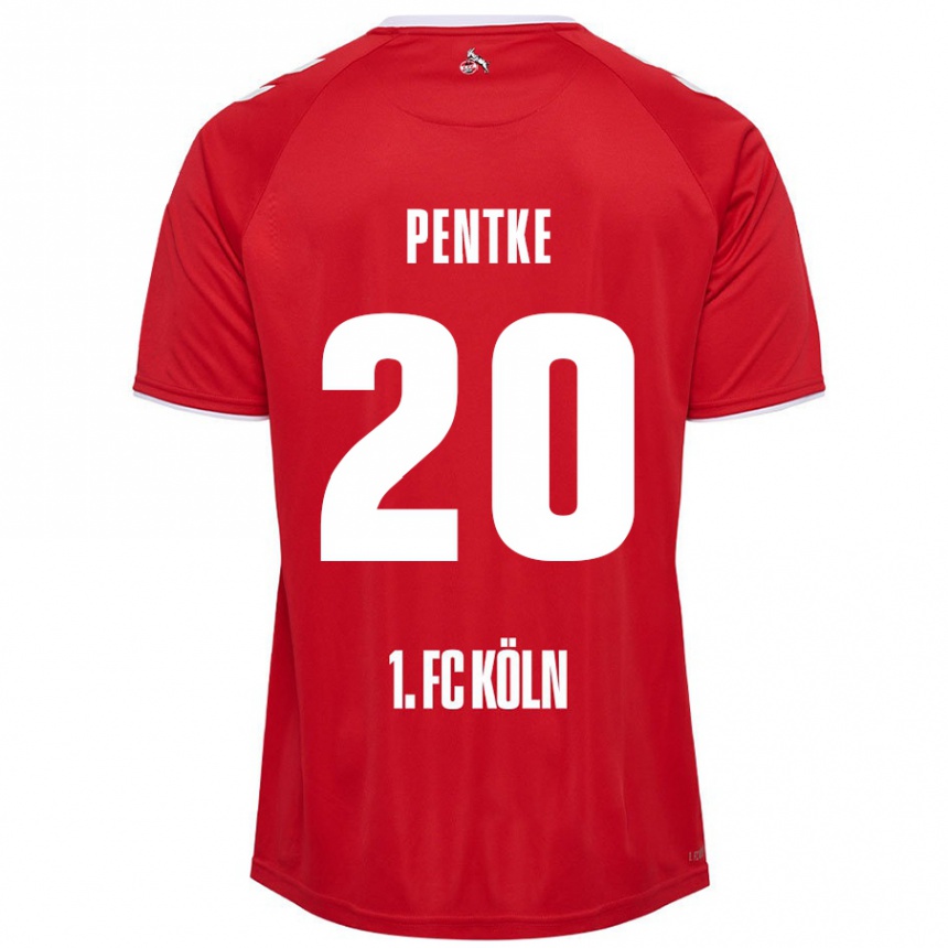 Niño Fútbol Camiseta Philipp Pentke #20 Rojo Blanco 2ª Equipación 2024/25 Perú