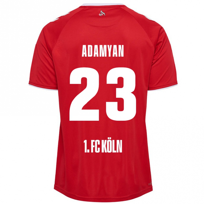 Niño Fútbol Camiseta Sargis Adamyan #23 Rojo Blanco 2ª Equipación 2024/25 Perú