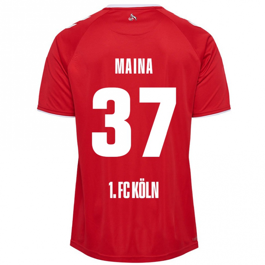 Niño Fútbol Camiseta Linton Maina #37 Rojo Blanco 2ª Equipación 2024/25 Perú