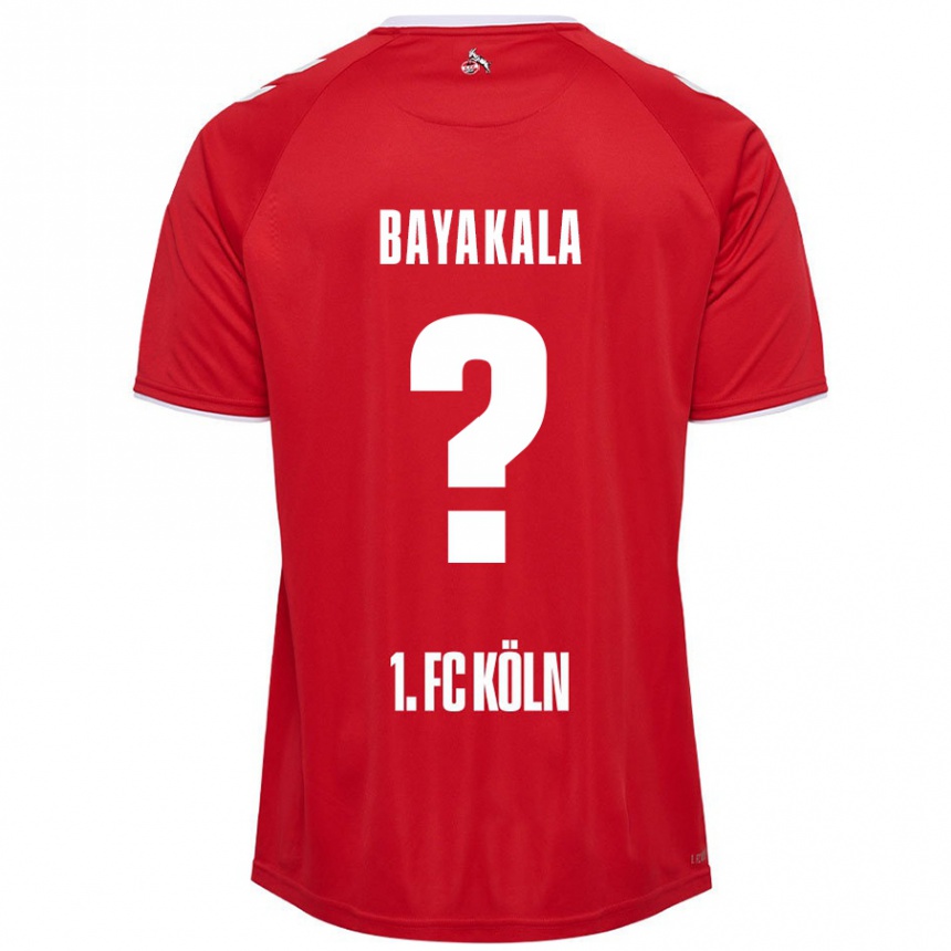 Niño Fútbol Camiseta Aaron Bayakala #0 Rojo Blanco 2ª Equipación 2024/25 Perú