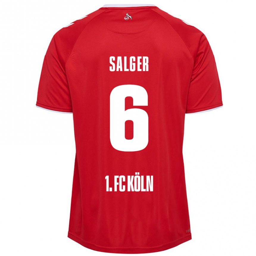 Niño Fútbol Camiseta Stephan Salger #6 Rojo Blanco 2ª Equipación 2024/25 Perú