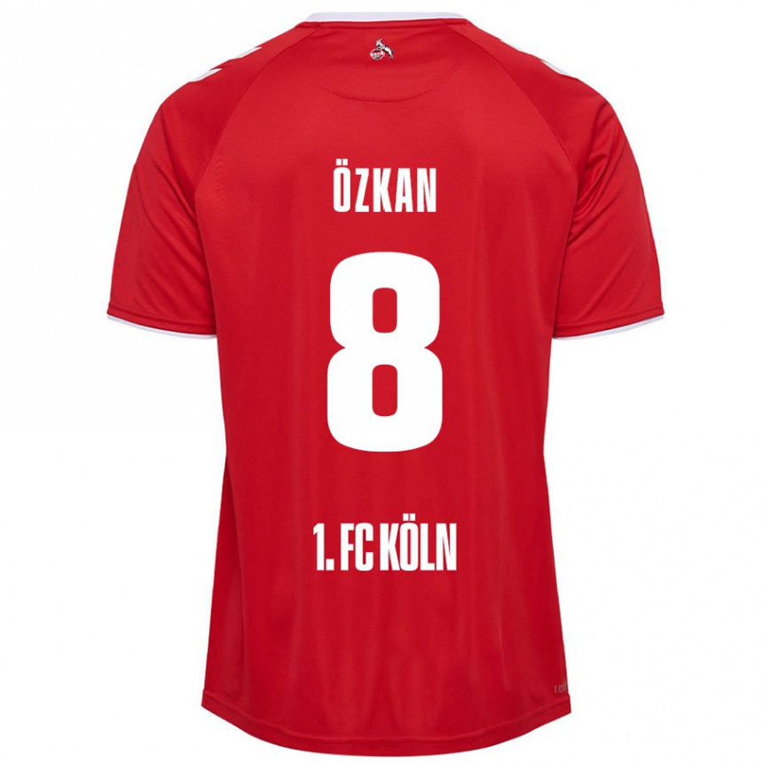 Niño Fútbol Camiseta Mikail Özkan #8 Rojo Blanco 2ª Equipación 2024/25 Perú