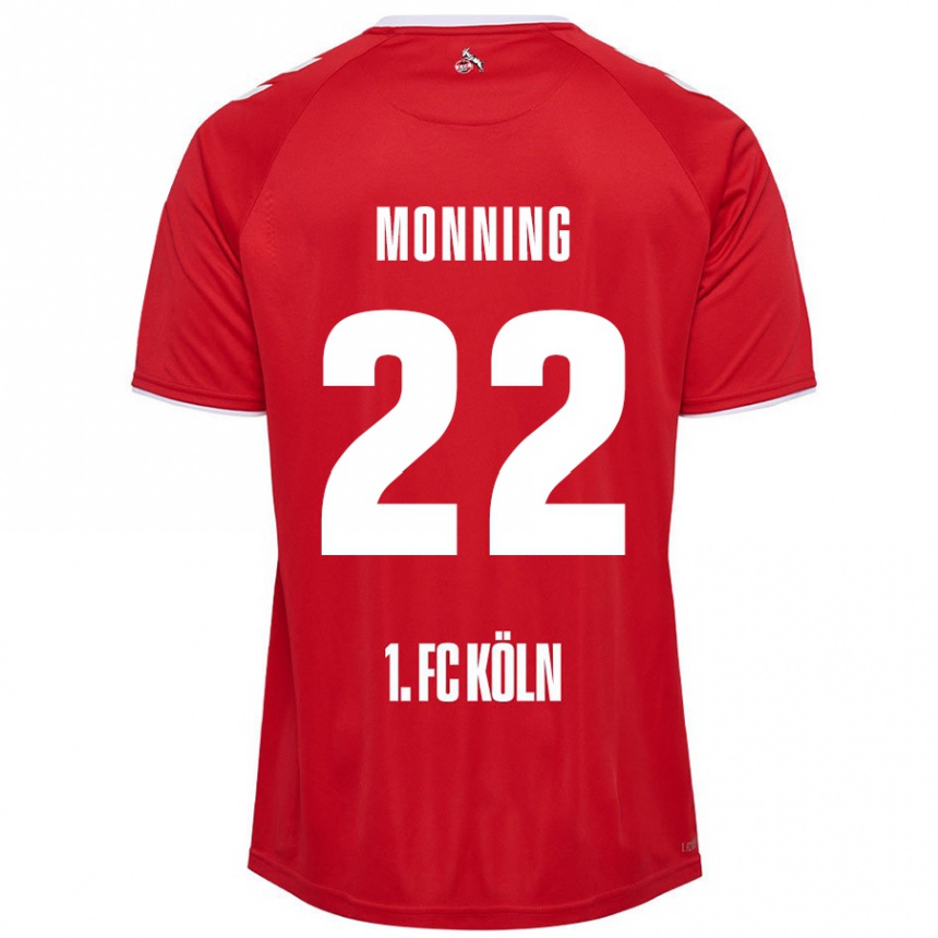 Niño Fútbol Camiseta Marlon Monning #22 Rojo Blanco 2ª Equipación 2024/25 Perú