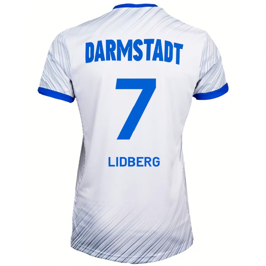 Niño Fútbol Camiseta Isac Lidberg #7 Blanco Azul 2ª Equipación 2024/25 Perú