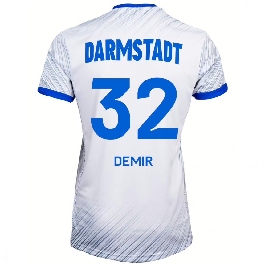 Niño Fútbol Camiseta Lean Demir #32 Blanco Azul 2ª Equipación 2024/25 Perú