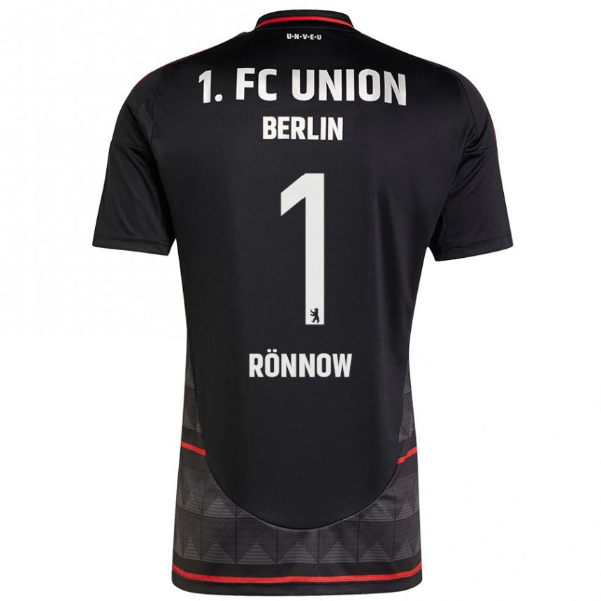 Niño Fútbol Camiseta Frederik Rönnow #1 Negro 2ª Equipación 2024/25 Perú