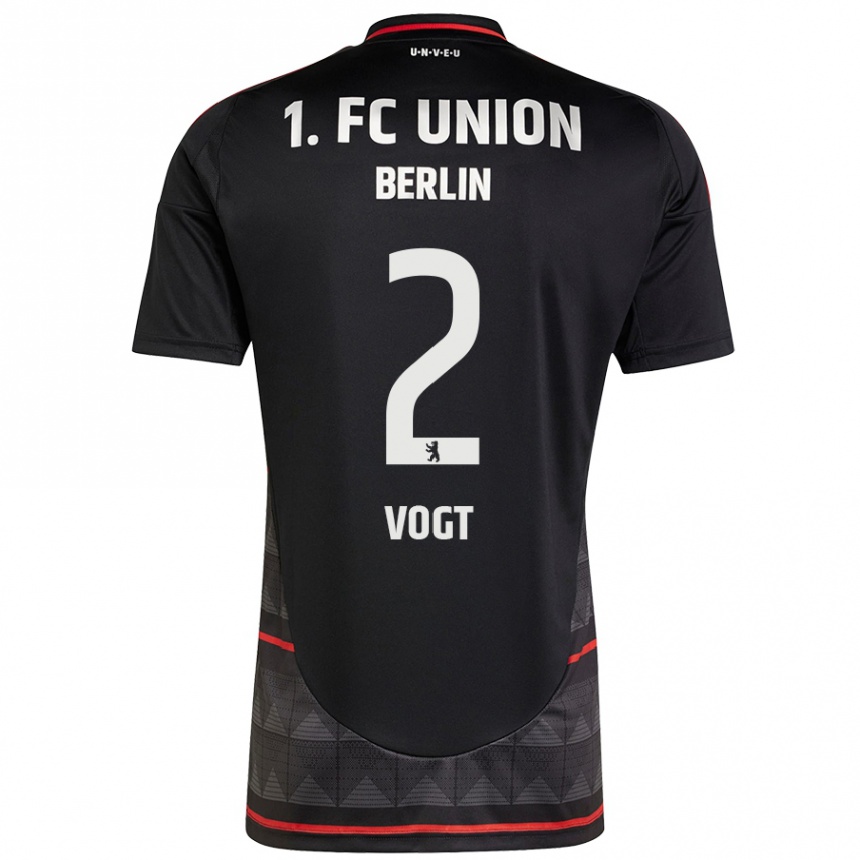 Niño Fútbol Camiseta Kevin Vogt #2 Negro 2ª Equipación 2024/25 Perú