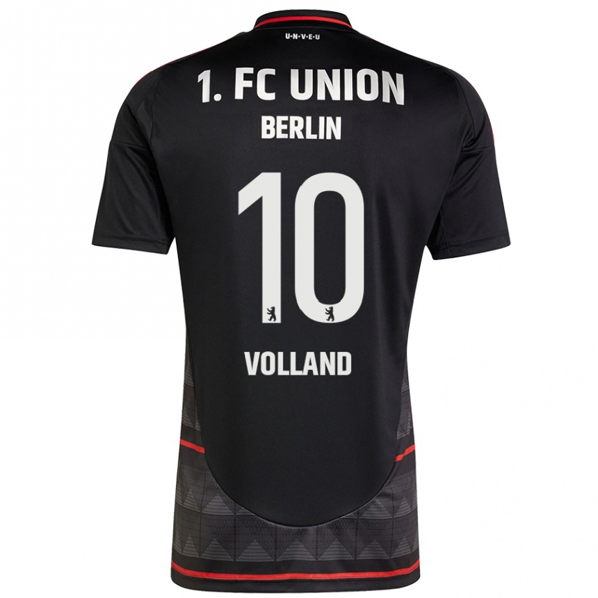 Niño Fútbol Camiseta Kevin Volland #10 Negro 2ª Equipación 2024/25 Perú