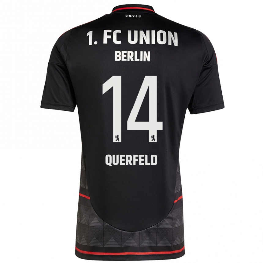 Niño Fútbol Camiseta Leopold Querfeld #14 Negro 2ª Equipación 2024/25 Perú