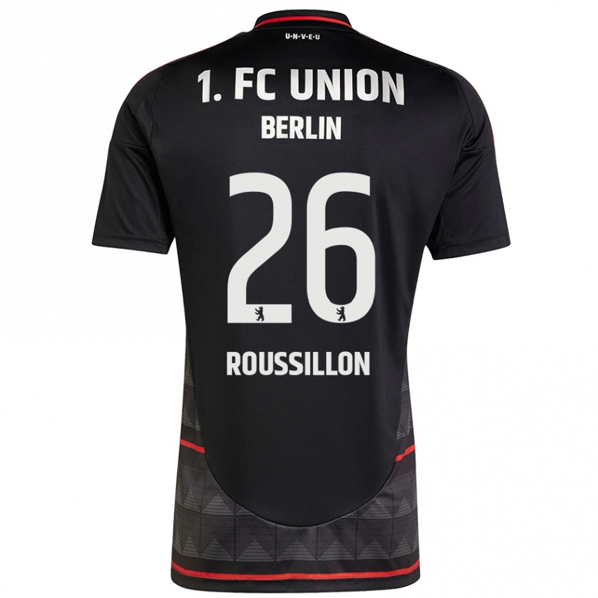 Niño Fútbol Camiseta Jérôme Roussillon #26 Negro 2ª Equipación 2024/25 Perú