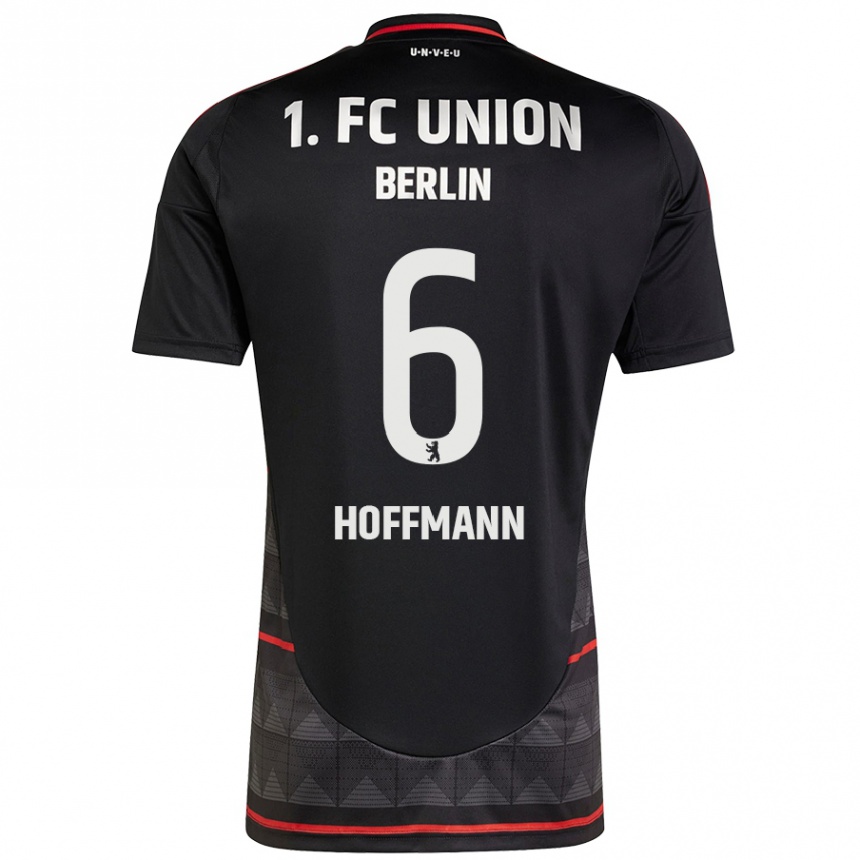 Niño Fútbol Camiseta Finn Hoffmann #6 Negro 2ª Equipación 2024/25 Perú