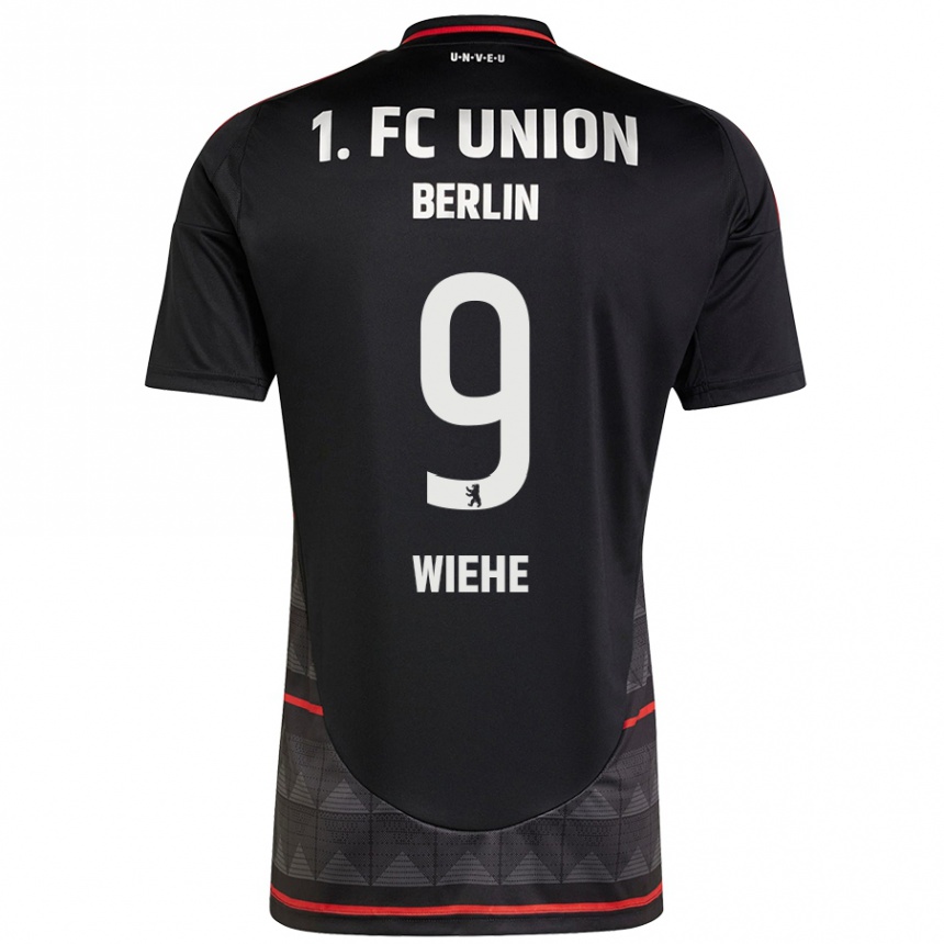 Niño Fútbol Camiseta Jakob Wiehe #9 Negro 2ª Equipación 2024/25 Perú