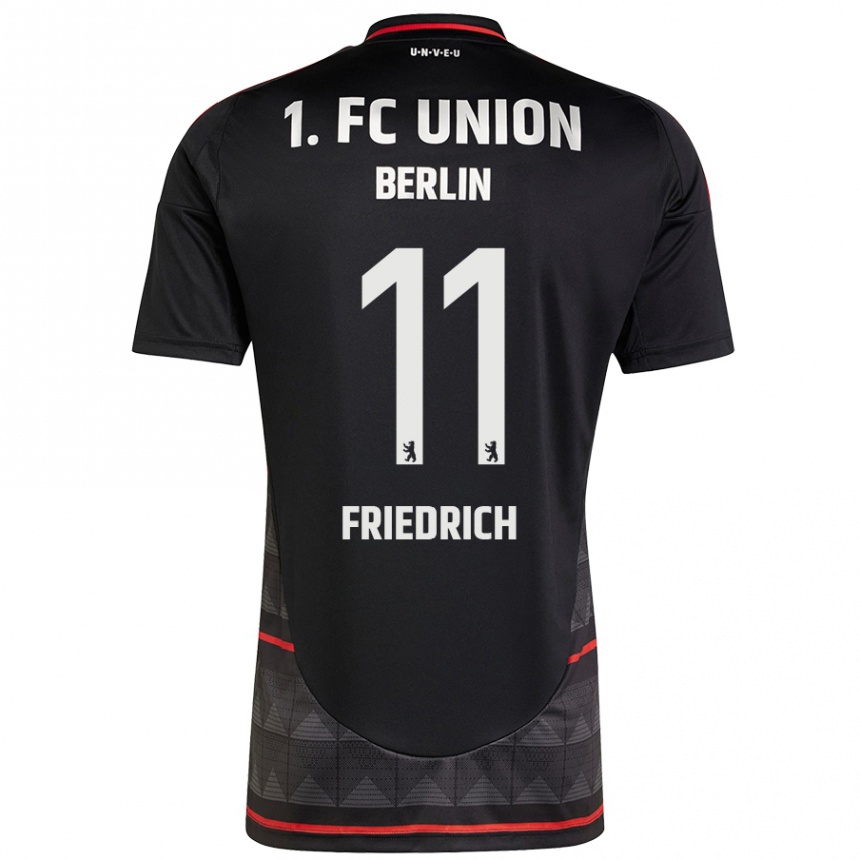 Niño Fútbol Camiseta Julien Friedrich #11 Negro 2ª Equipación 2024/25 Perú