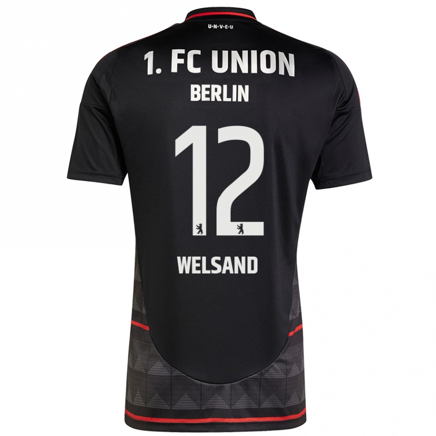 Niño Fútbol Camiseta Oskar Welsand #12 Negro 2ª Equipación 2024/25 Perú