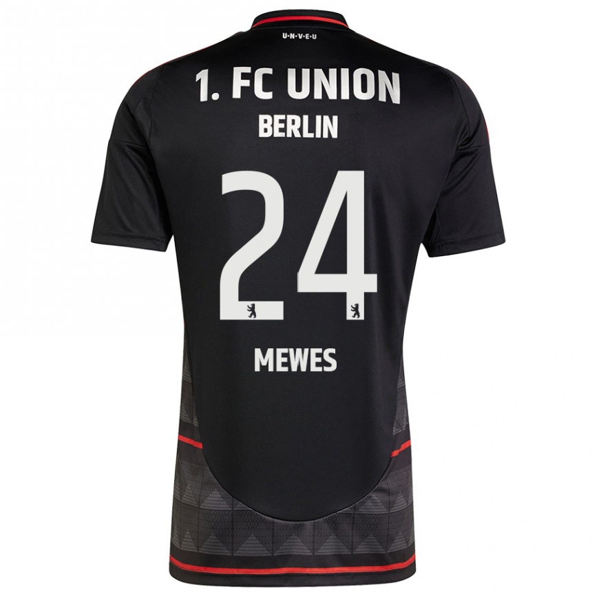 Niño Fútbol Camiseta Gennaro Mewes #24 Negro 2ª Equipación 2024/25 Perú