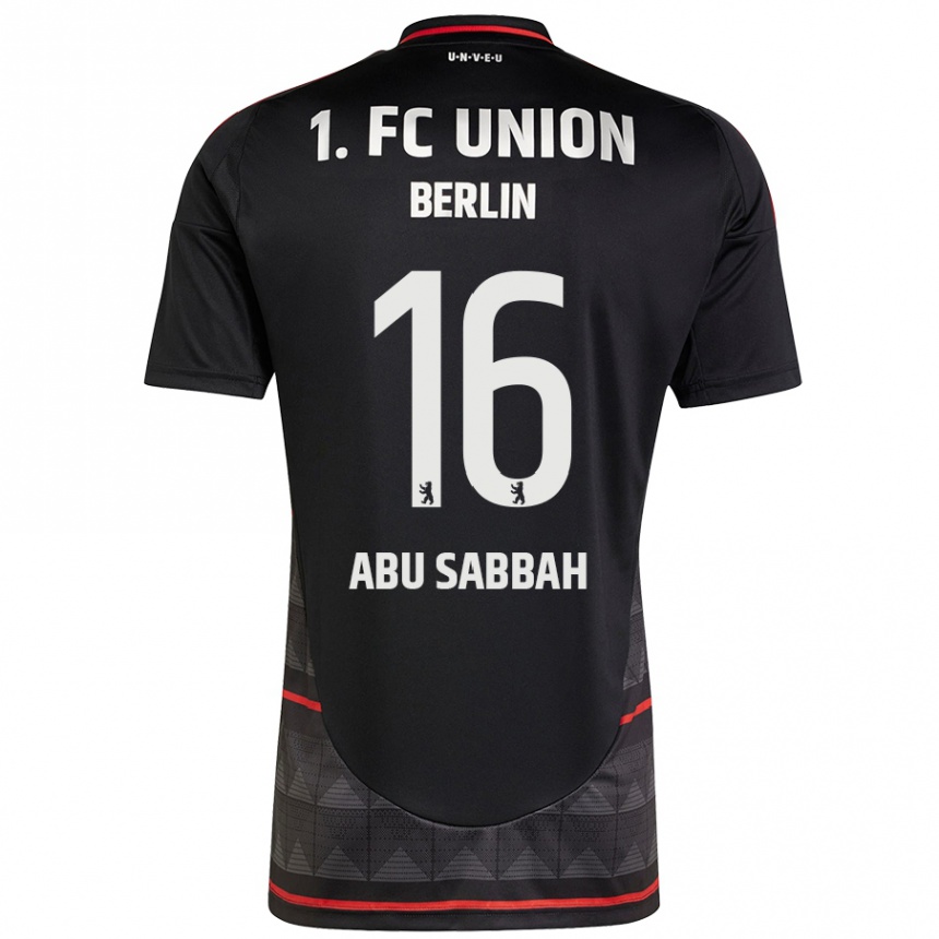 Niño Fútbol Camiseta Sarah Abu Sabbah #16 Negro 2ª Equipación 2024/25 Perú