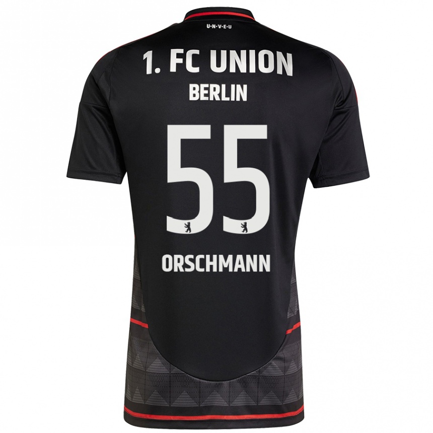 Niño Fútbol Camiseta Katja Orschmann #55 Negro 2ª Equipación 2024/25 Perú