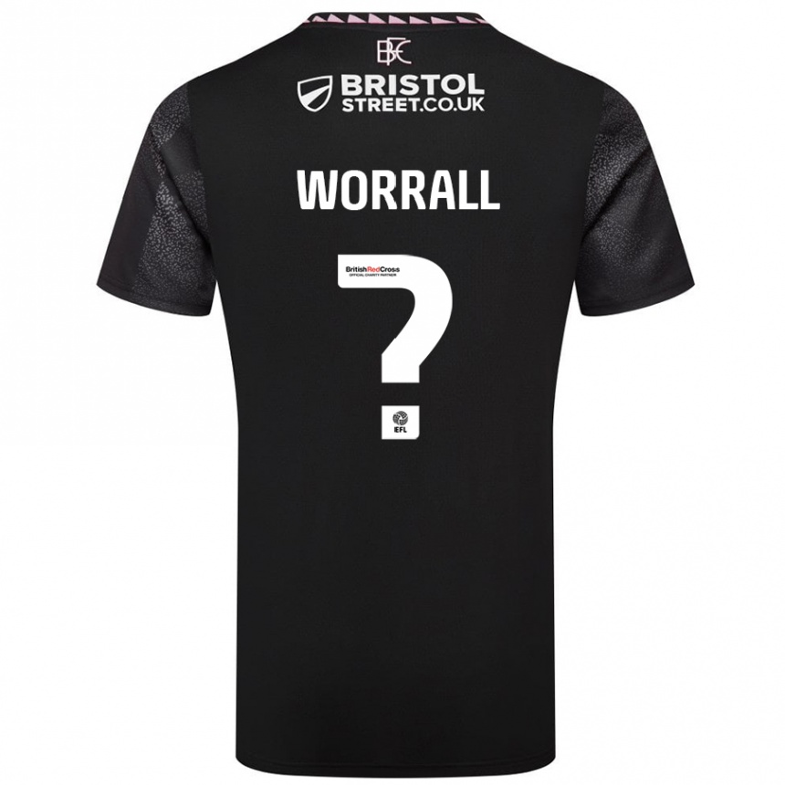 Niño Fútbol Camiseta Joe Worrall #0 Negro 2ª Equipación 2024/25 Perú