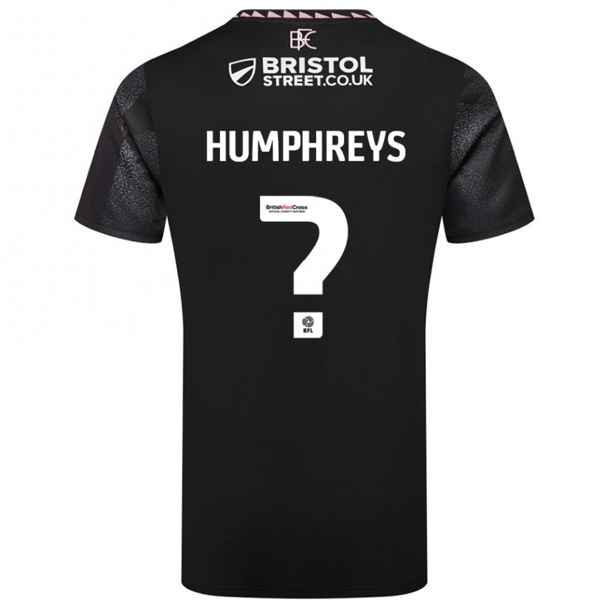 Niño Fútbol Camiseta Bashir Humphreys #0 Negro 2ª Equipación 2024/25 Perú