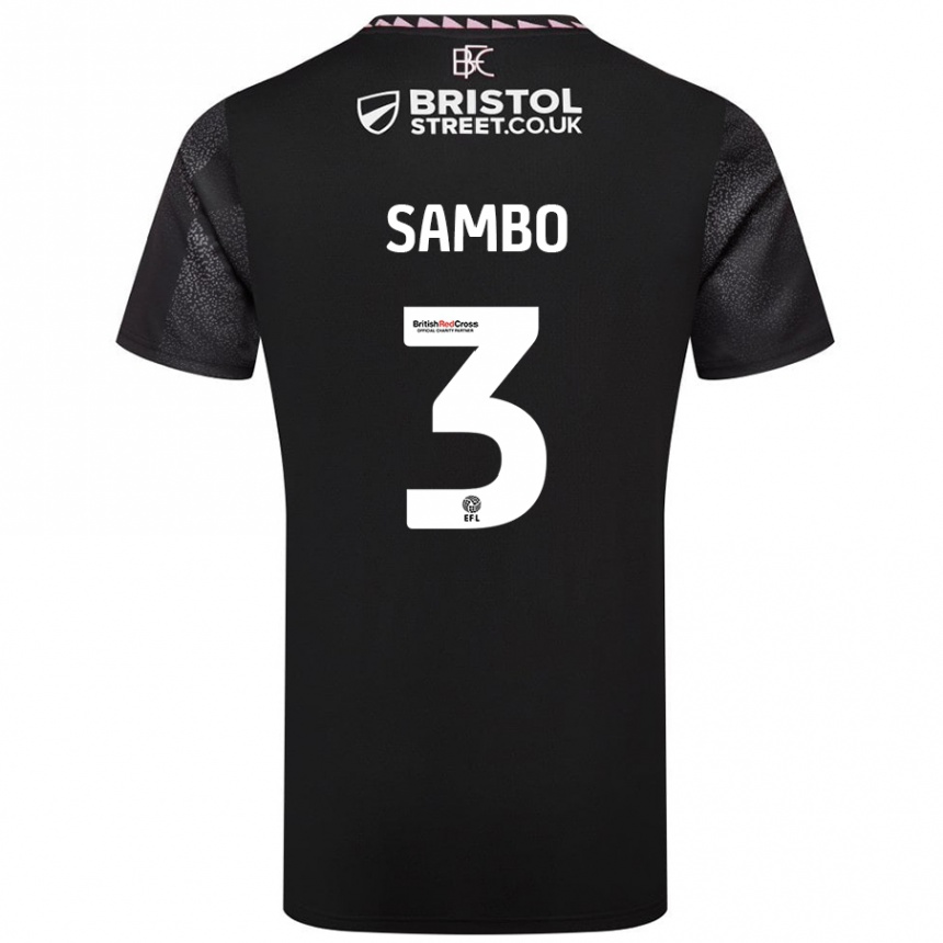 Niño Fútbol Camiseta Shurandy Sambo #3 Negro 2ª Equipación 2024/25 Perú