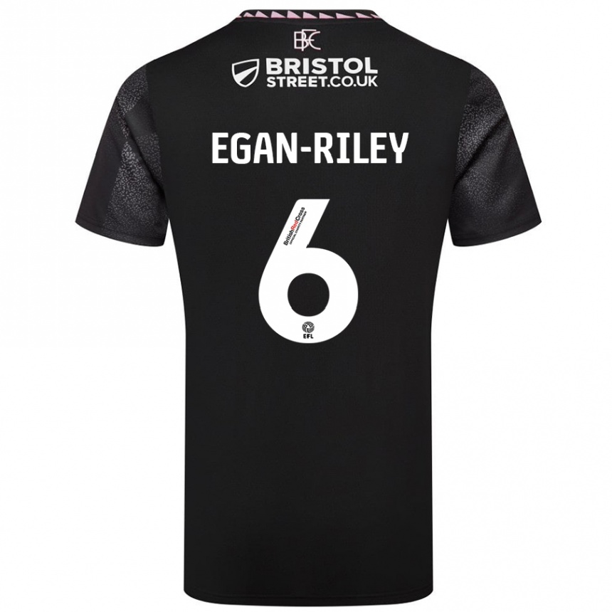 Niño Fútbol Camiseta Cj Egan-Riley #6 Negro 2ª Equipación 2024/25 Perú