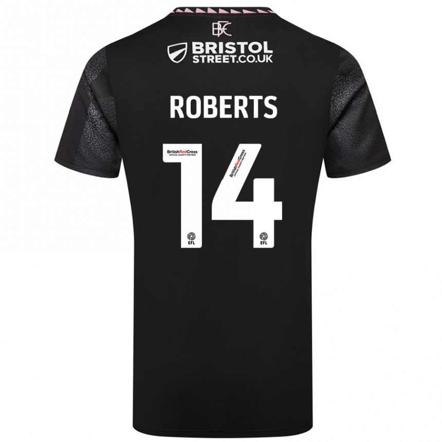 Niño Fútbol Camiseta Connor Roberts #14 Negro 2ª Equipación 2024/25 Perú