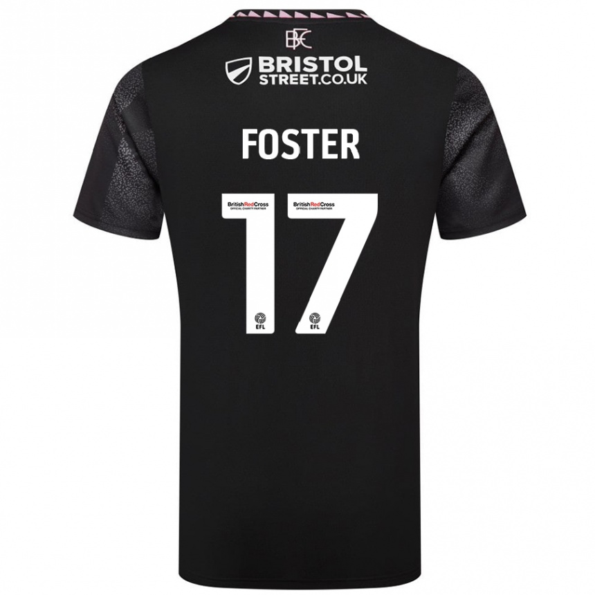 Niño Fútbol Camiseta Lyle Foster #17 Negro 2ª Equipación 2024/25 Perú