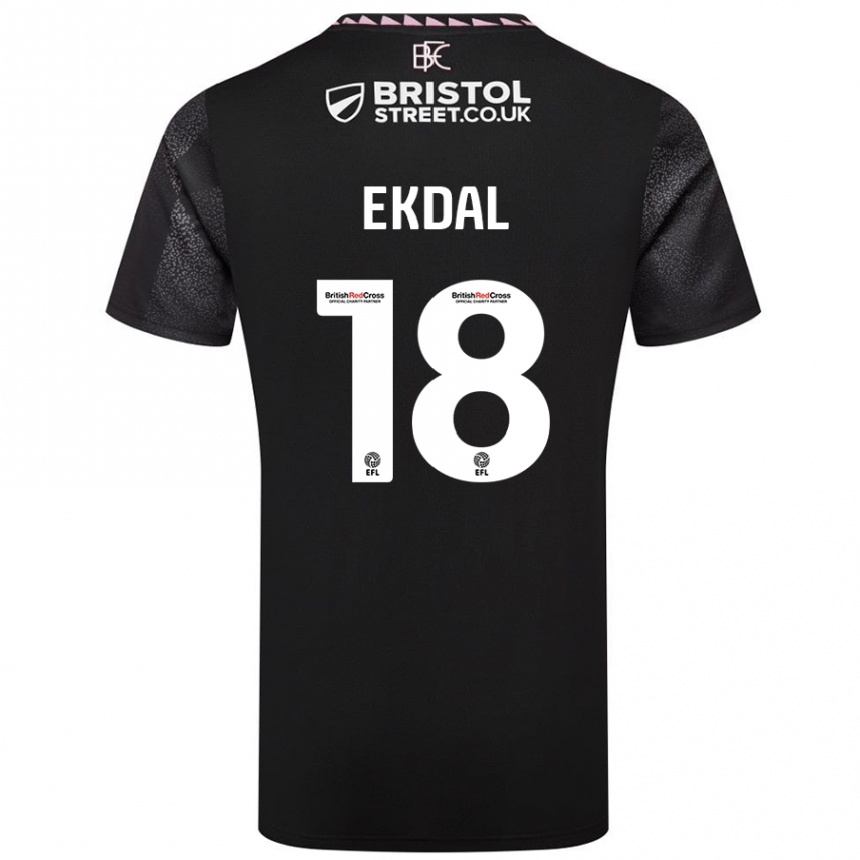 Niño Fútbol Camiseta Hjalmar Ekdal #18 Negro 2ª Equipación 2024/25 Perú