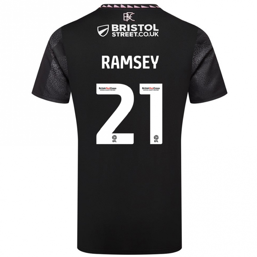 Niño Fútbol Camiseta Aaron Ramsey #21 Negro 2ª Equipación 2024/25 Perú