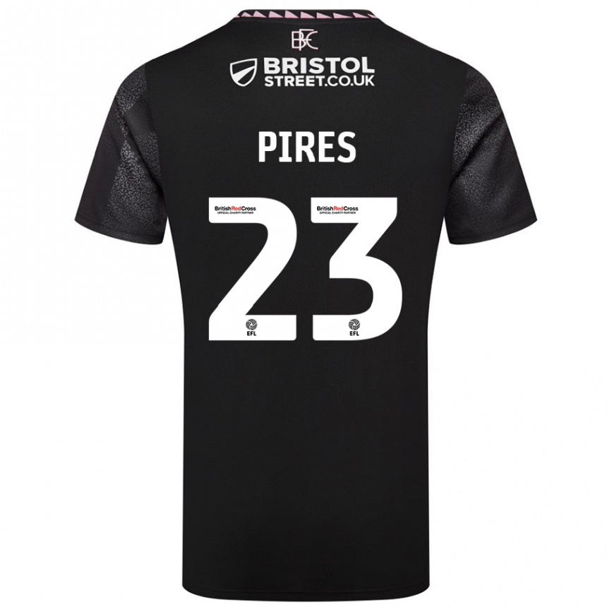 Niño Fútbol Camiseta Lucas Pires #23 Negro 2ª Equipación 2024/25 Perú