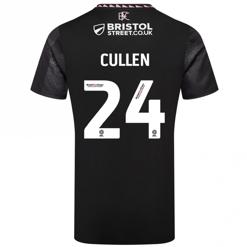 Niño Fútbol Camiseta Josh Cullen #24 Negro 2ª Equipación 2024/25 Perú