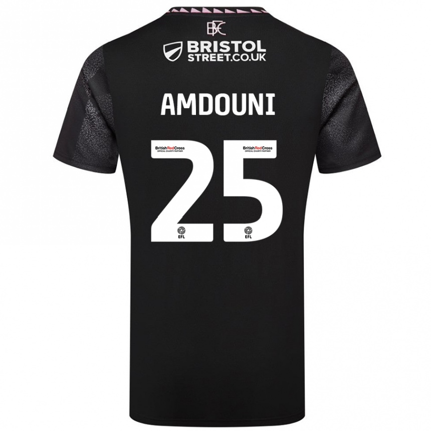 Niño Fútbol Camiseta Zeki Amdouni #25 Negro 2ª Equipación 2024/25 Perú