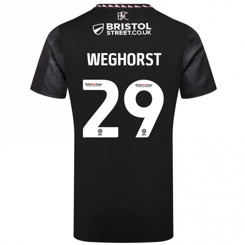 Niño Fútbol Camiseta Wout Weghorst #29 Negro 2ª Equipación 2024/25 Perú