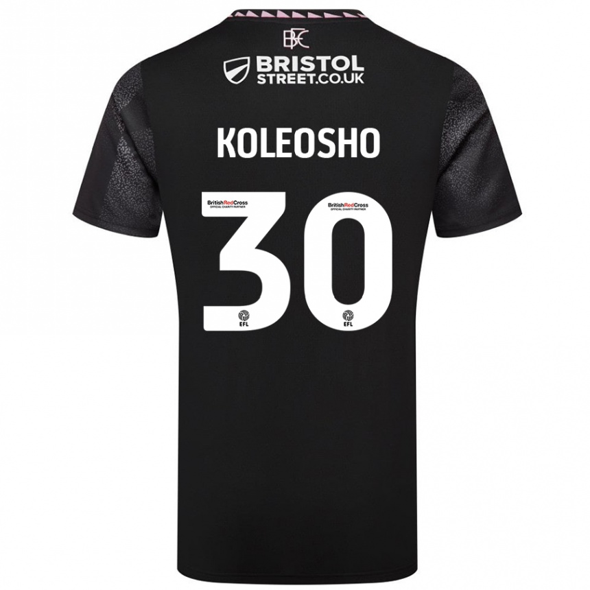 Niño Fútbol Camiseta Luca Koleosho #30 Negro 2ª Equipación 2024/25 Perú